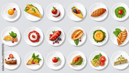 vector of modern food