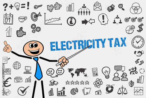 Canvas-taulu Electricity Tax