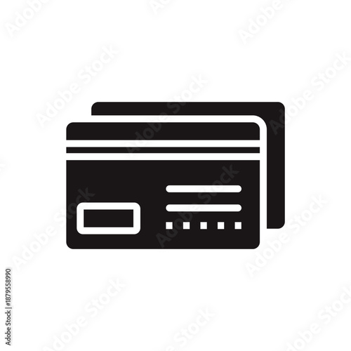 credit card icons minimalist flat style design, credit card Vector illustration on white background