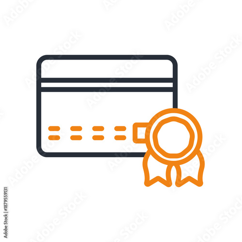 loyalty card icons minimalist flat style design, loyalty card Vector illustration on white background