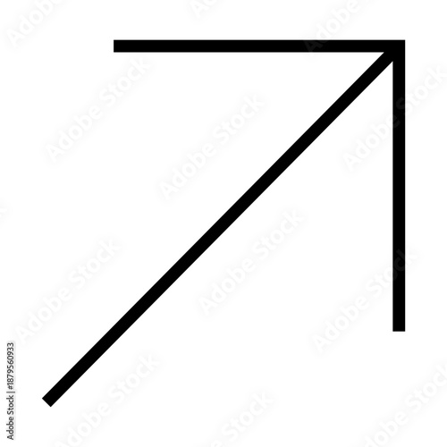 Angled Corner Arrow Icon for Interface Direction Change