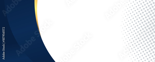 Abstract wave background with gold accent and halftone dots on white