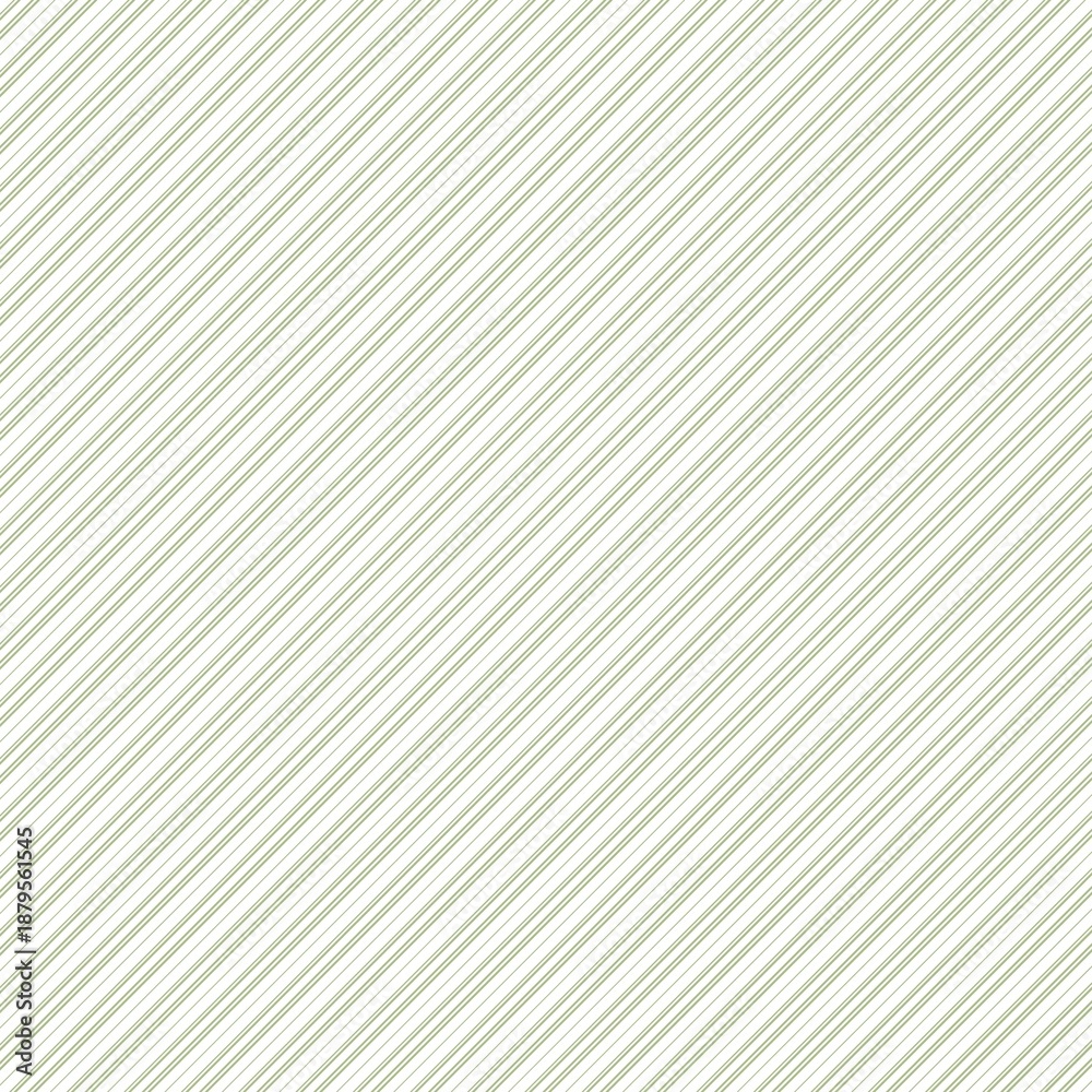 Obraz premium Seamless diagonal striped pattern with thin sage green lines on light background
