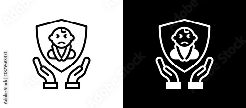 Child Protection linemixed icon