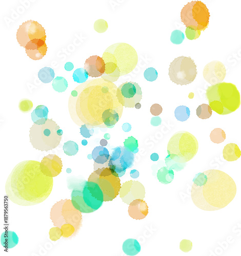 水彩の背景素材　円