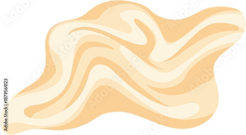 Swirling, abstract fluid waves in warm, creamy tones create a gentle, flowing visual texture