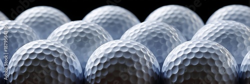 close up of a golf balls, banner