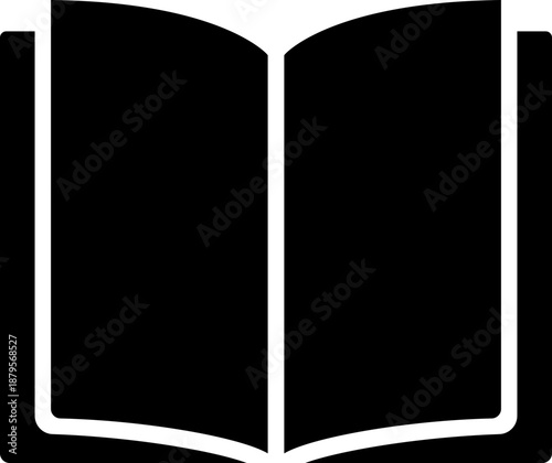 Black book icon - solid