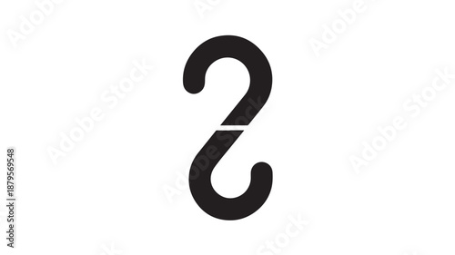 Large Black Question Mark Symbol On White Background For Confusion And Inquiry Concept