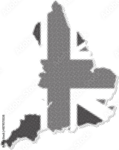 United Kingdom Map Halftone Graphic for British Travel