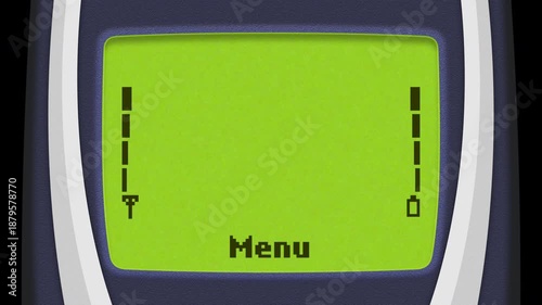 See You Next Time On Retro Mobile Phone Green Screen