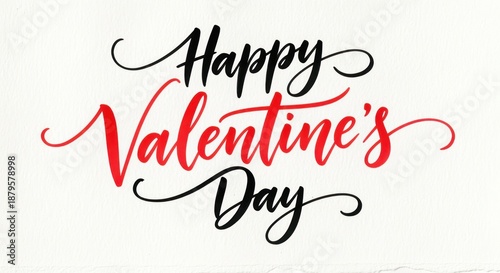 Happy Valentine's Day in elegant calligraphy script