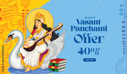 Vasant Panchami vector art illustration _- 