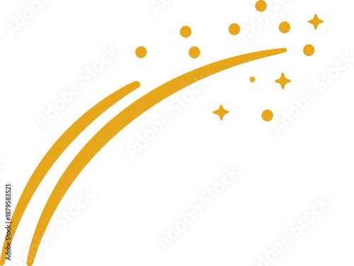 A yellow line with stars on it