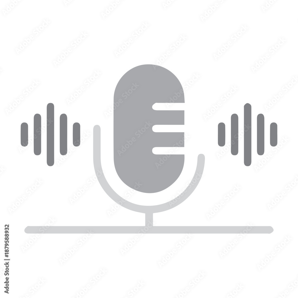 Obraz premium Microphone Audio Icon