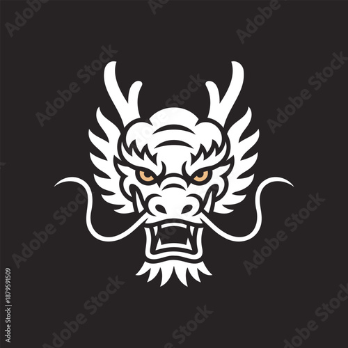 Mythical Dragon Head Mascot Vector Design