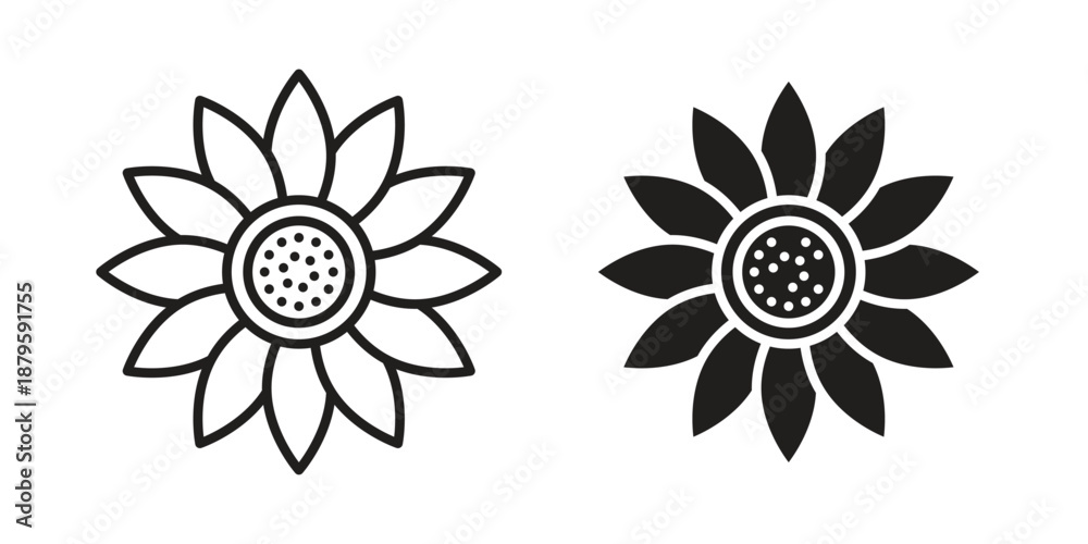 Obraz premium Sunflower icon