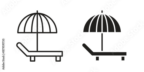 Sun bed icon