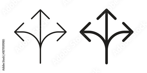 Three directions icon