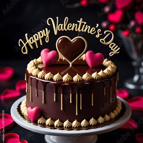 heart shaped Chocolate Valentine Cake