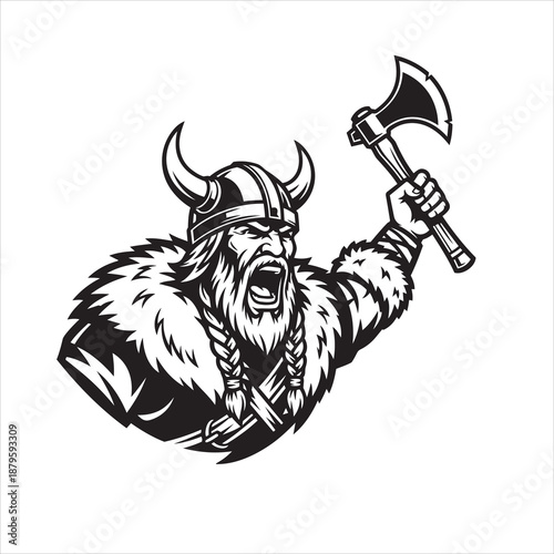 axe vector, skull and axe, skull and crossbones , viking man and axe