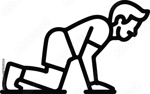 A person performing a knee push-up exercise, demonstrating an accessible fitness routine