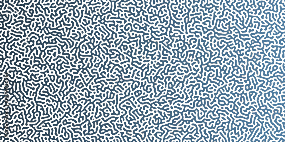 Fototapeta premium Abstract Reaction-diffusion Turing pattern natural texture purple gradient color scheme. Linear design with biological algorithm psychedelic background. Reaction-diffusion or truing concept.