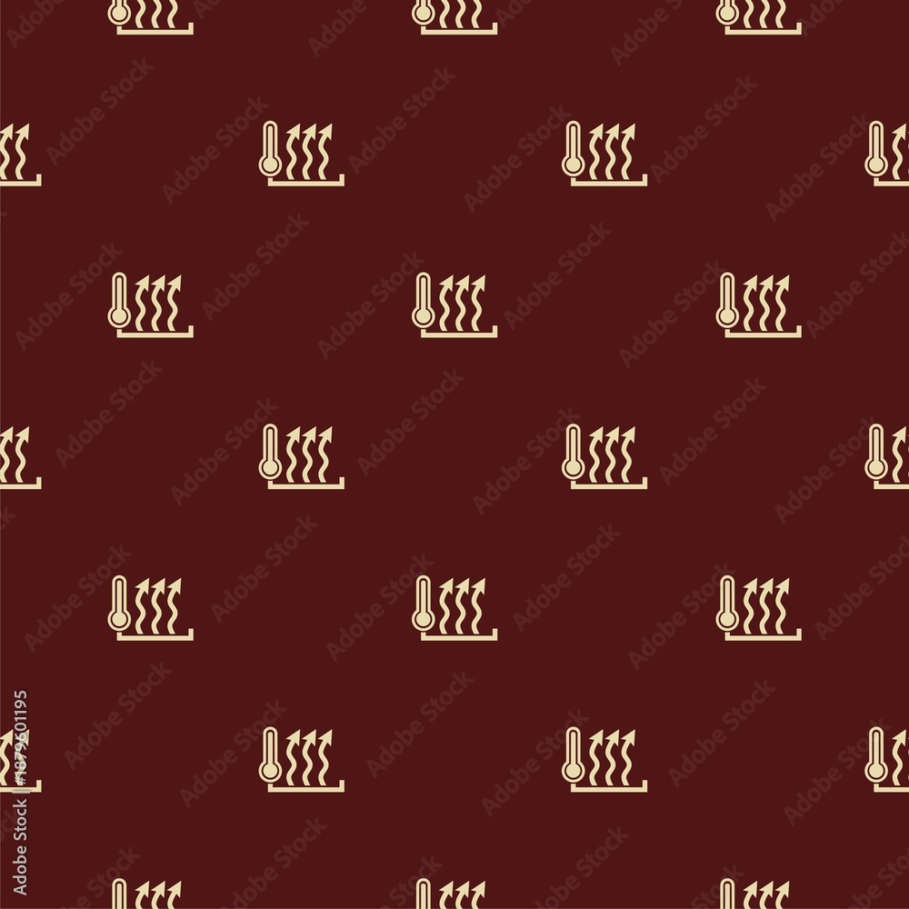 Fototapeta premium Heat seamless pattern isolated on color background