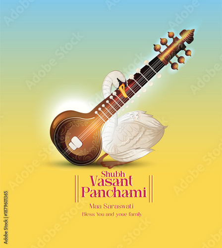 Vasant Panchami vector art illustration _- 