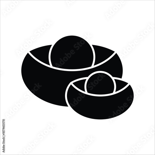 A stylized graphic depicting two classic gold ingots, commonly known as symbols of wealth, prosperity, and good fortune, often used in festive designs to represent financial abundance and success