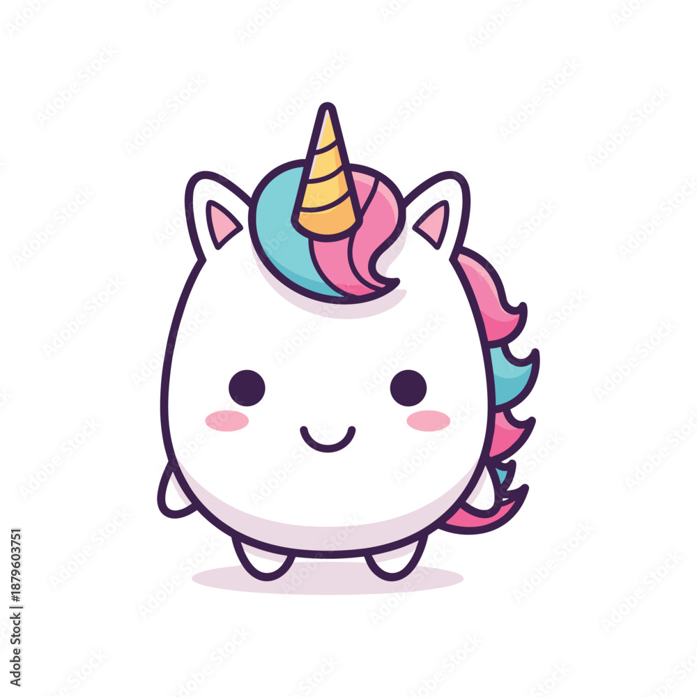 Fototapeta premium Adorable Cartoon Unicorn Illustration