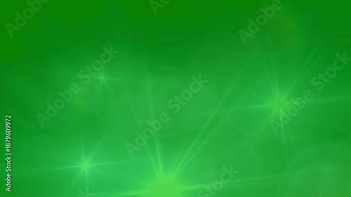 Green screen lens flare with bright light leaks and anamorphic glow effects