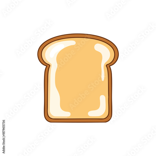 Illustration of Toasted Bread Slice