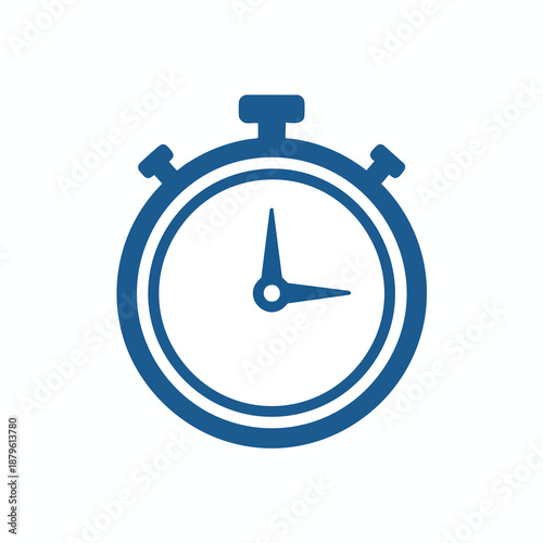 Navy Blue Stopwatch Timer Icon