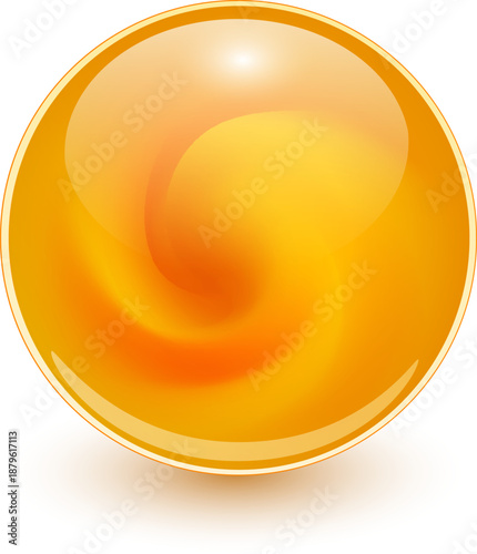 Glass marble ball with spir...