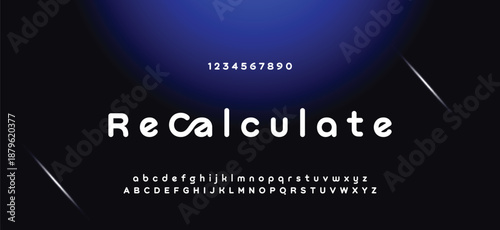 Abstract minimal future alphabet fonts. simple typography sport future creative font . vector illustrator