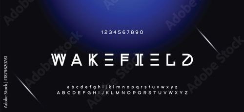 Abstract minimal future alphabet fonts. simple typography sport future creative font . vector illustrator