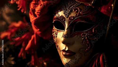 Dark Venetian Carnival Mask — Cinematic Luxury Style