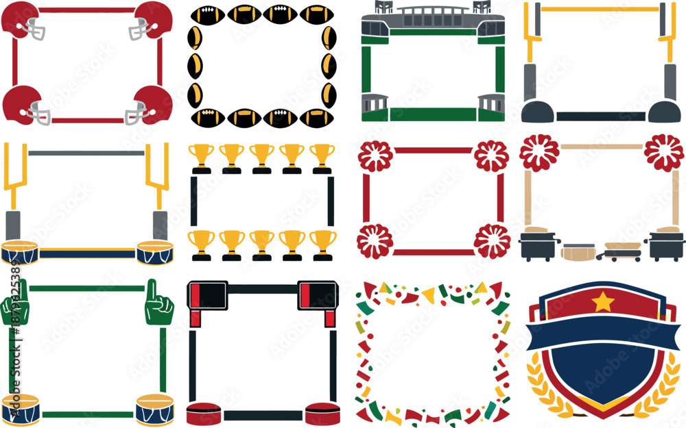 Obraz premium College Football Bowl Games Frame Set
