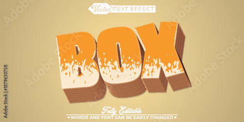  Box Package Container Vector Fully Editable Smart Object Text Effect