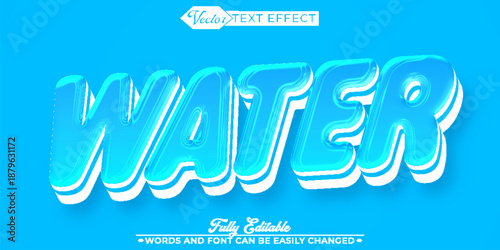  Water Fluid Splash Vector Fully Editable Smart Object Text Effect