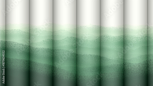 Abstract green background with lines features a colorful textile pattern of cotton fabric and wool thread textures in a fashion craft stack