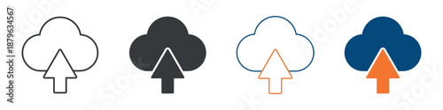 Upload Icon Set Multiple Style Collection 