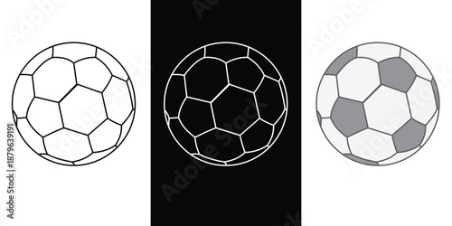 Soccer ball or football flat vector icon for sports apps and websites | Adobe Stock