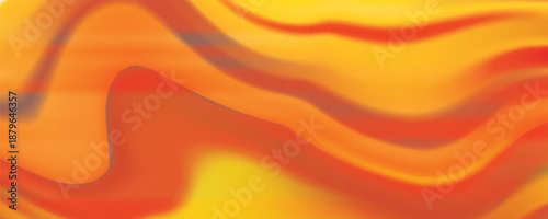 Orange and yellow background of abstract warm curves