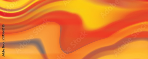 Orange and yellow background of abstract warm curves