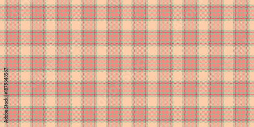 Outside fabric check textile, border texture background pattern. Stripe plaid seamless tartan vector in red and orange colors.
