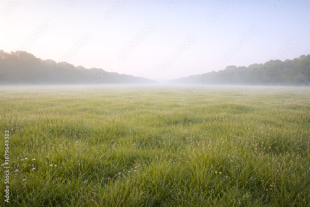 Fototapeta premium morning mist over the field