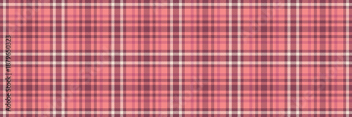 International check background vector, living room pattern plaid seamless. Club tartan textile texture fabric in red and antique white colors.