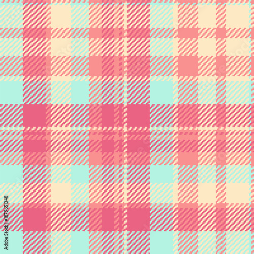 Suit textile fabric tartan, italian texture vector seamless. Invitation background check plaid pattern in red and bisque colors.